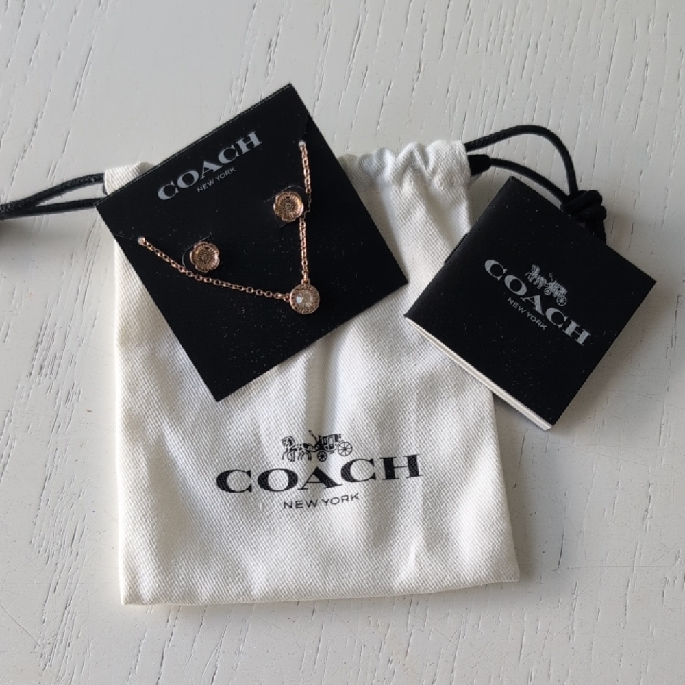 Coach Rose Gold Jewelry Set